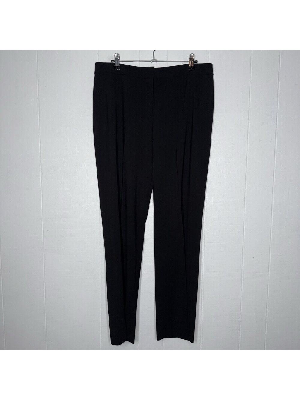 Lafayette 148 New York Women’s Barrow Wool Pants Black Straight Size 12